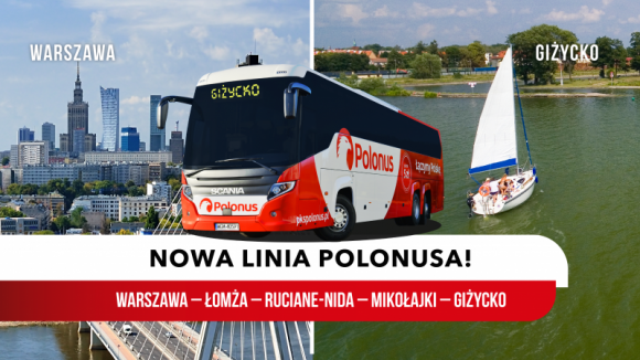 Polonus otwiera nową linię na Mazury!
