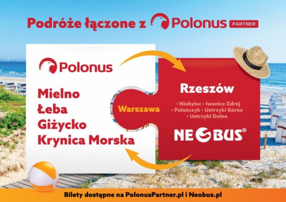 Wakacyjne podróże łączone Polonus i Neobus w ramach sieci Polonus Partner!